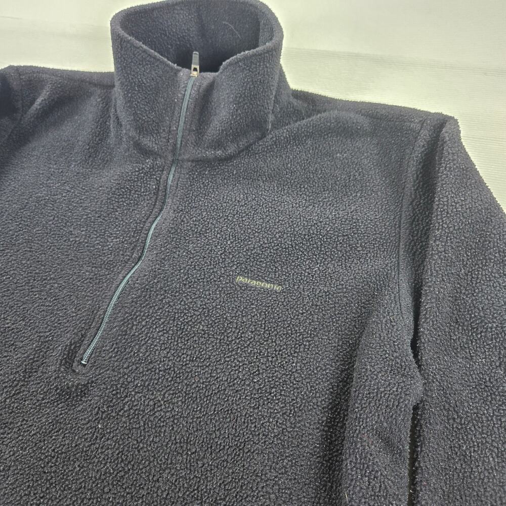 Vintage Patagonia Capilene Half Zip Fleece Pullover in Black‎ Men's Size Small